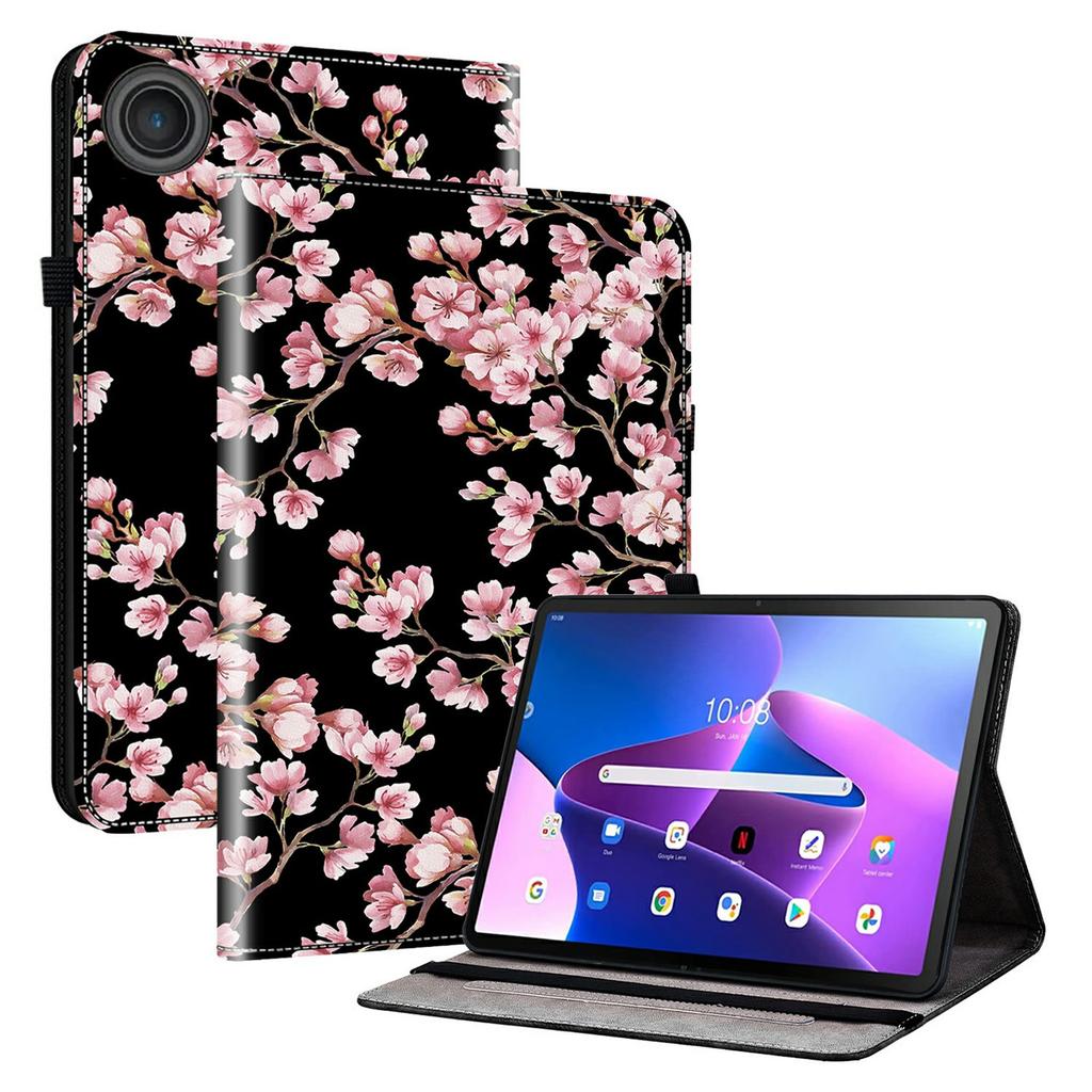 For Lenovo Tab TB311FU Leather Case Pattern Printed Stand Tablet Cover with Card Slots
