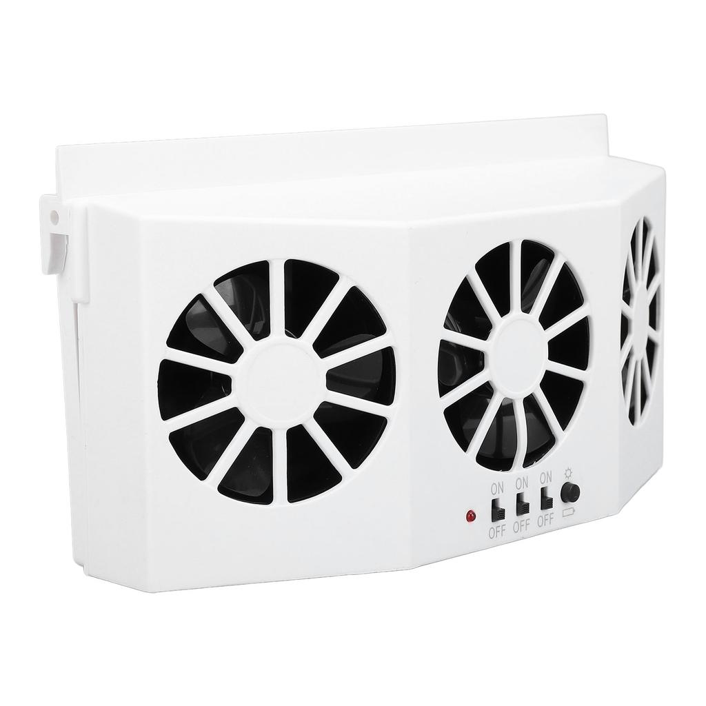 Car Exhaust Fan Solar Powered 3 Fans Ventilation Cooling Odor and Humidity Removal Auto Ventilator