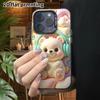 Phone Case: 2D Flat, Suitable for iPhone 18 17 16 15 14 13 12Pro Protective Cases, Comes with a Little White Bear Wearing Headphones, Perfect Christma