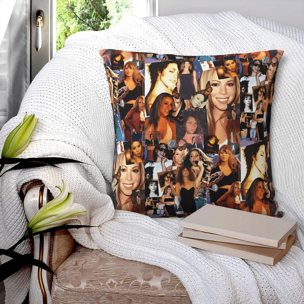 Mariah Carey American Singer Pillow Cover Cushion Cover Soft Graphic Pillow Case Novelty Pillowcases For Sofa Home Decorative