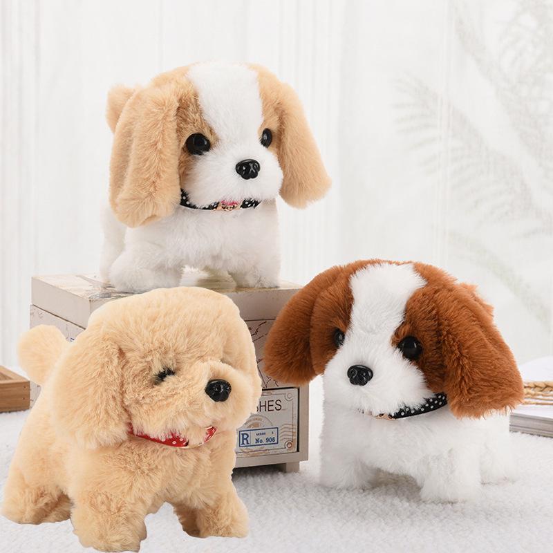 Interactive Walking & Barking Plush Puppy Robot Toy