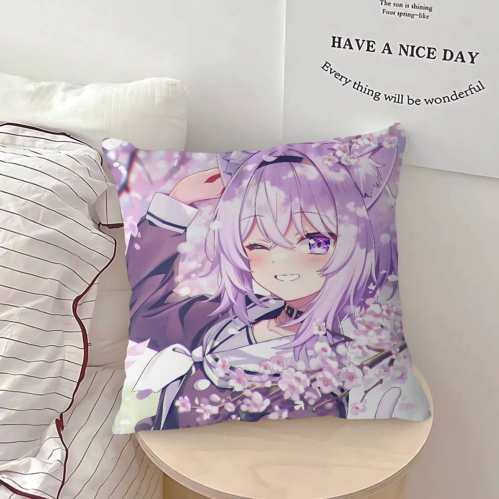 N-Nekomata Okayu Cushion Cover Pillow Cover Decor Pillowcase Printed Cushion Case For Couch
