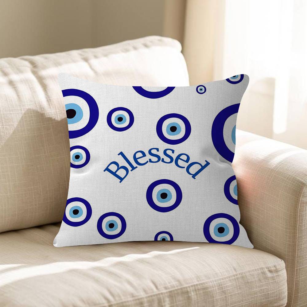 Funny Lucky Evil Eye Personalized Picture Text Home Decorative Pillows Household Gifts 45x45cm