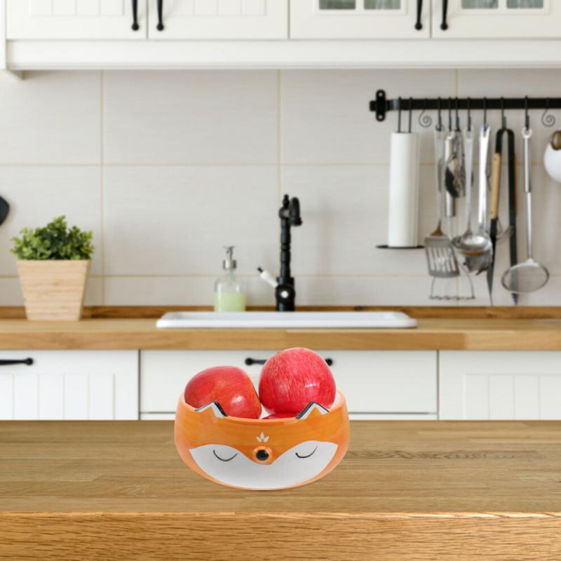 1pc Salad Bowl Soup Bowls Child Ceramics Fruit Tray Cartoon