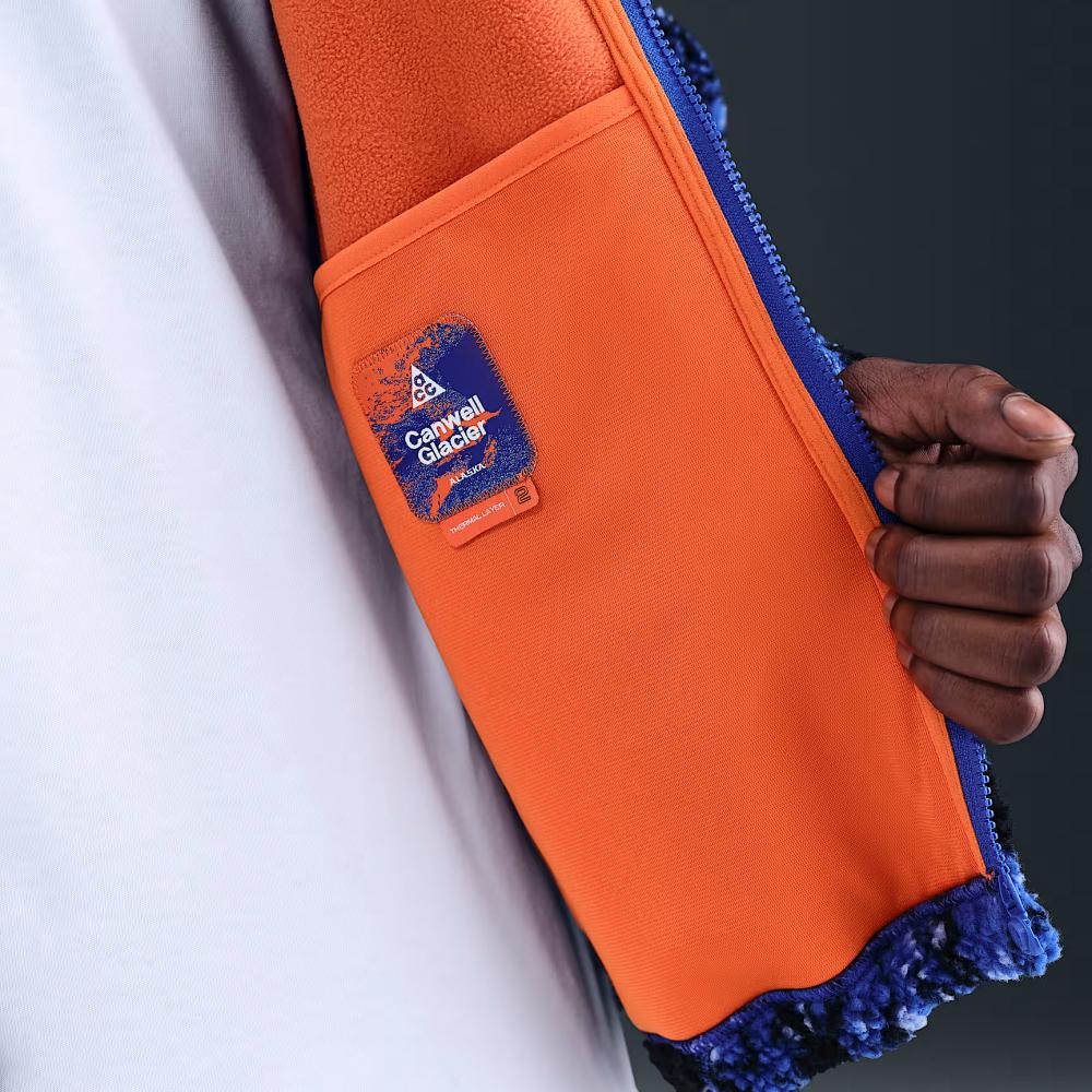 Nike × Inter Milan Football Club X ACG Collaboration Therma-Fit Adv Canwell Glacier Loose Warm Zipper Fleece Jacket Men Jackets IB3846-100