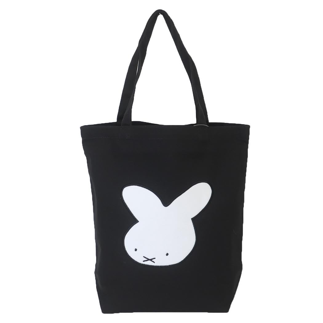 

miffy 70th Anniversary Nineche Applique Tote Bag in Black