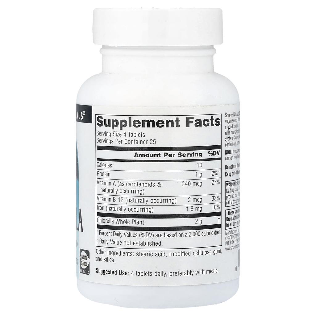 Source Naturals Chlorella, 500 Mg, 100 Tablets