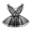 Tulle Angel Wings Halter Pajamas Sex Ladies Sexy Small Breasts Cute Wings Seduction Mesh Pajamas