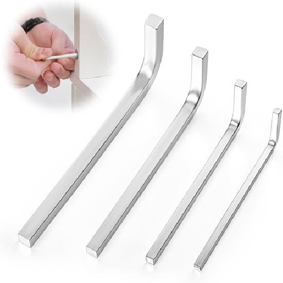 

4PCS Square Head Wrench Set, L Shaped Head Wrench, 0.12in 0.16in 0.2in 0.24in