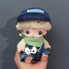 10cm Plush Toy Silicone Doll In Denim Overalls