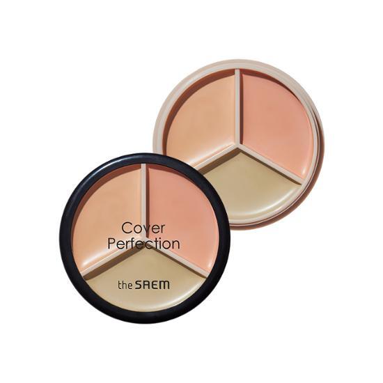 The Sam Cover Perfection Triple Pot Concealer 4 Colors [palette Design] 03 Correct Up Beige