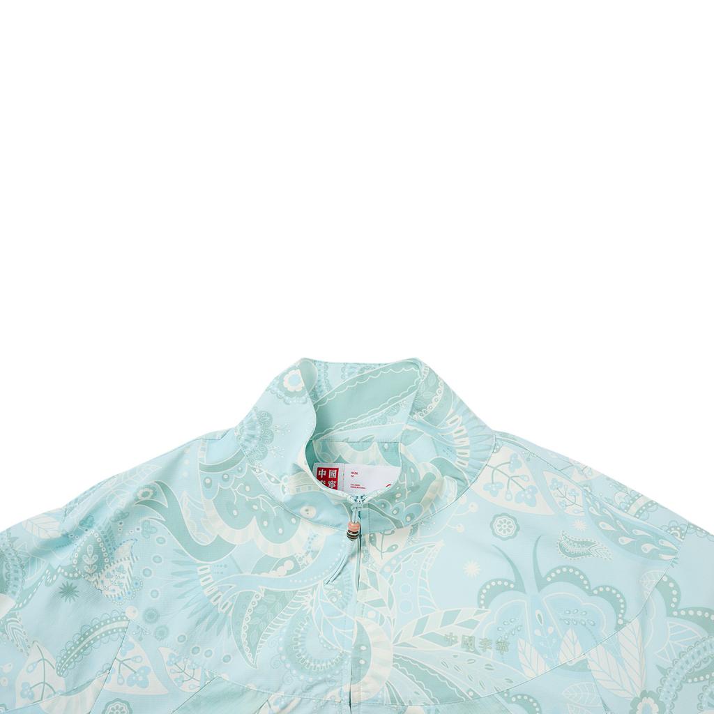 Li Ning Trendy Outdoor Series Printed Sports Jacket Women Jackets Light-Blue AFDW486-5