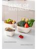 Buckle Draining Basket: Double Layer Food-Grade Basin for Washing Fruits, Vegetables, and Rice