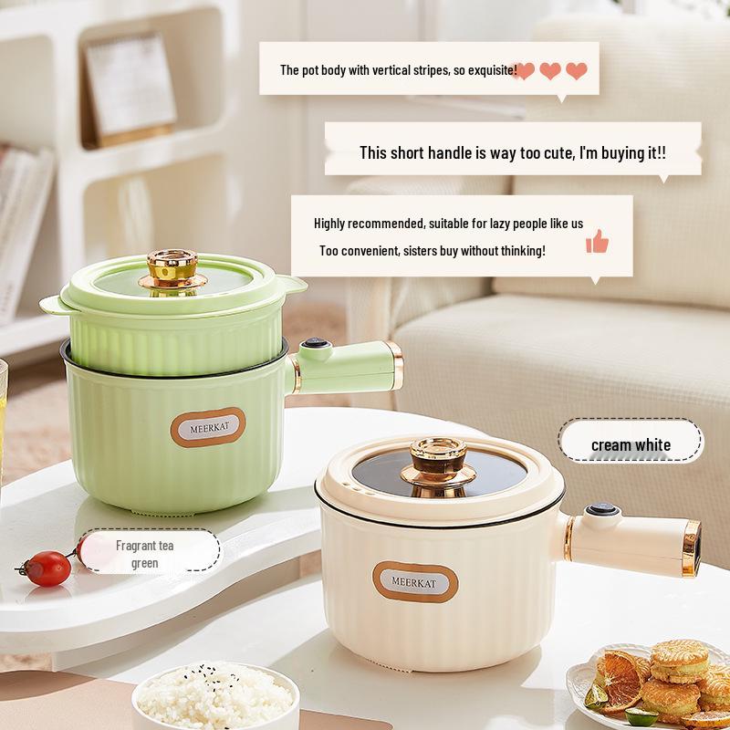 Kompakter elektrischer Hot Pot für Studentenwohnheime - Multifunktionaler Antihaft-Nudel- und Breikocher, Geringe Leistung, 110V