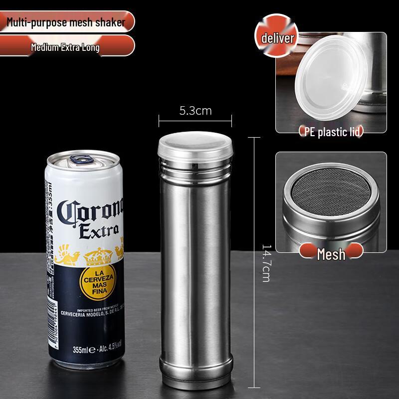 Stainless Steel Rotary Mesh Top BBQ Seasoning Shaker