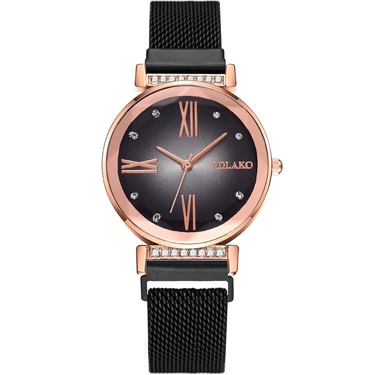 

Вибрато взрывная магнитная пряжка с бриллиантами женские часы модные римские цифры с бриллиантами зеркало креативные часы