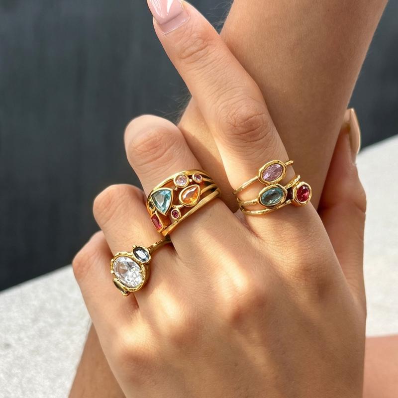 Daily Wear Fashion Ring for Women, Decorative Stone Jewelry Accent for Party Styling and Elevated Evening Looks