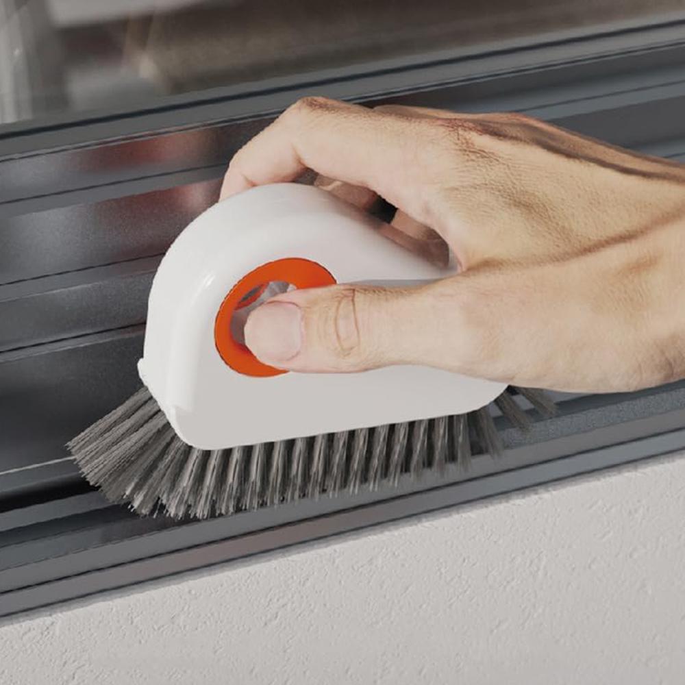 2-in-1 Groove Cleaning Brush Window Track Cleaning Tools with Hidden Scraper