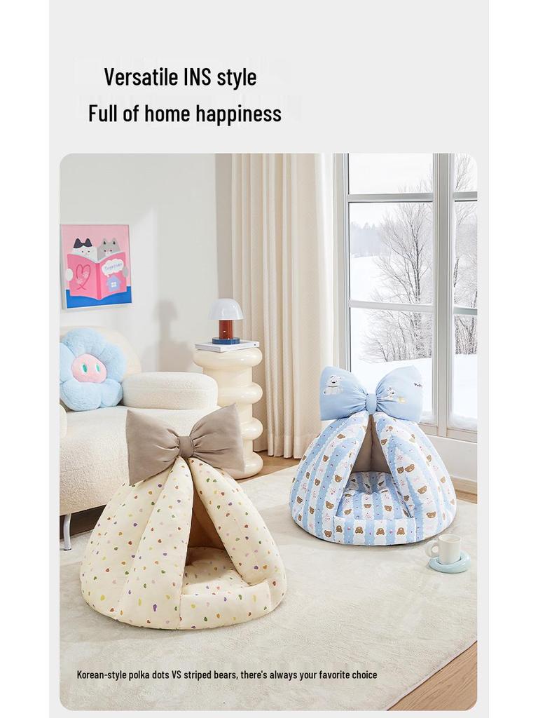 Four Seasons Semi-Closed Pet Tent: Universal Dog & Cat House