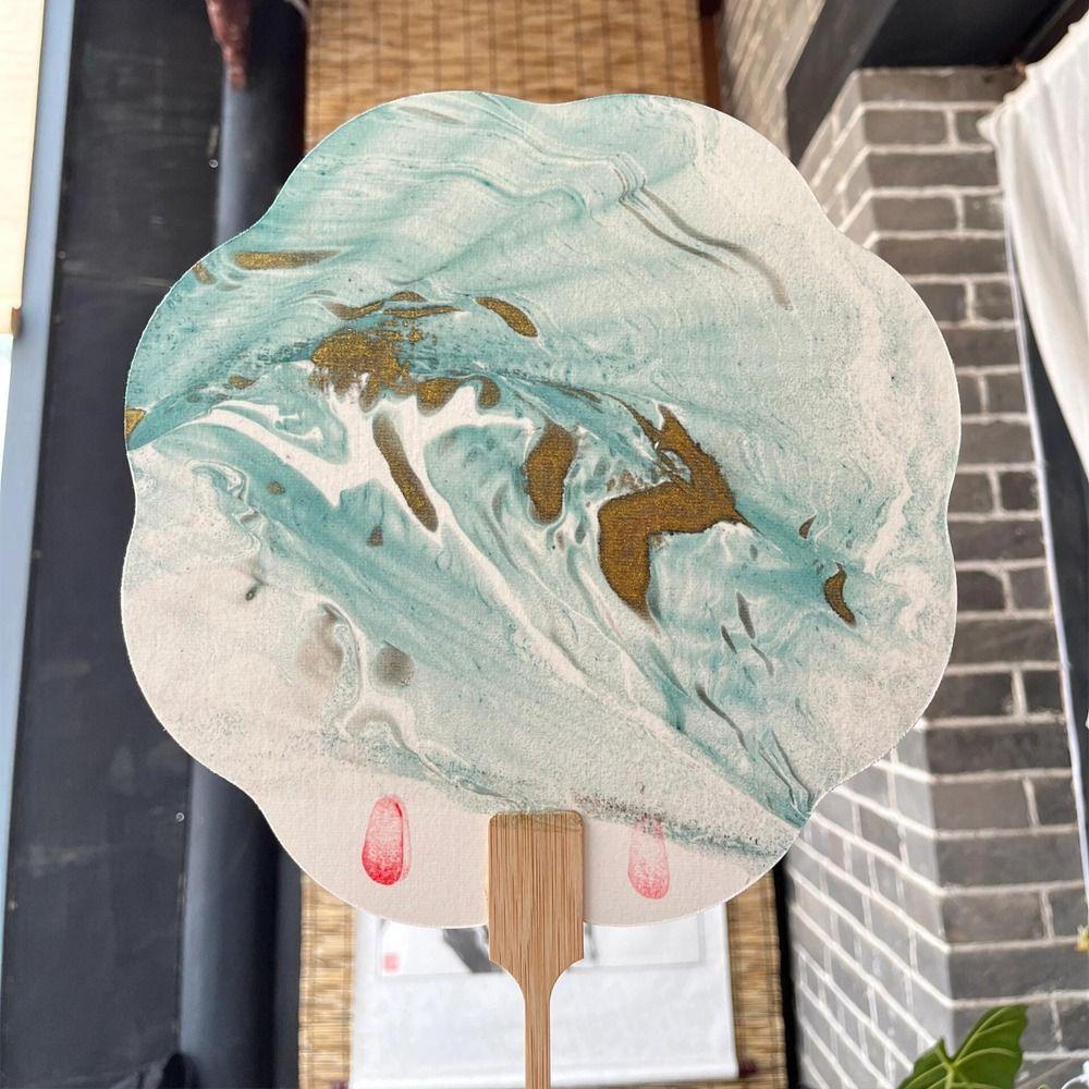 Fashion Ornament Paint Fan Makers Art Decor Hand-painted Handmade Fan Making Fan DIY Material Package