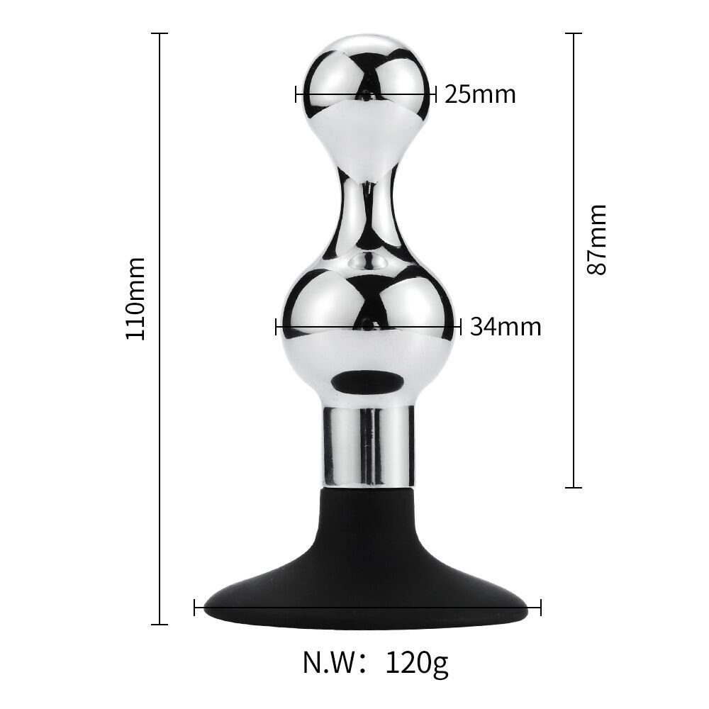 Metal Metal Adult SM Sexy Sucker Address Silicone Metal Butt Plug Go Out Wear Anal Plug