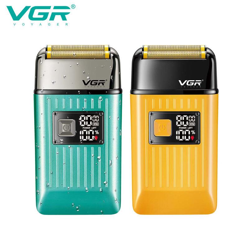 2026 VGR Men's Razor IPX6 Body Wash Professional Sideburn Trimming Intelligent Digital Display Multi-functional Shaving Sculpting Hair Trimmer V-357
