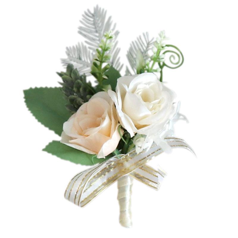 Fashion Groom Boutonniere Wedding Corsage Flower Pins Brooches Mens Lapel Pin Custom