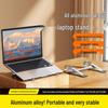 Adjustable Aluminum Laptop Stand with Cooling for Desktop and Tablet