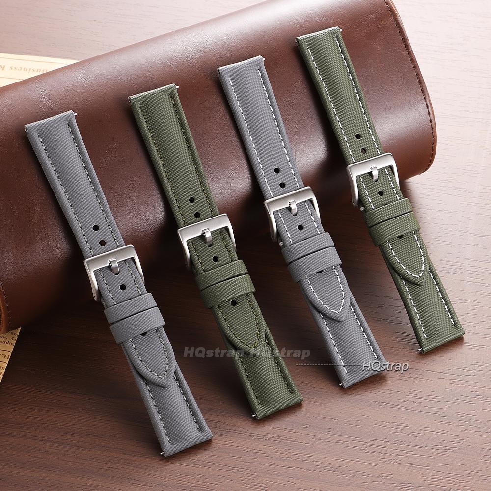 Premium Segeltuch Uhrenarmband Strap Wasserdichtes Nylon 18mm 19mm 20mm 21mm 22mm Damen Herren Sport Armbänder Schnellverschluss Armband