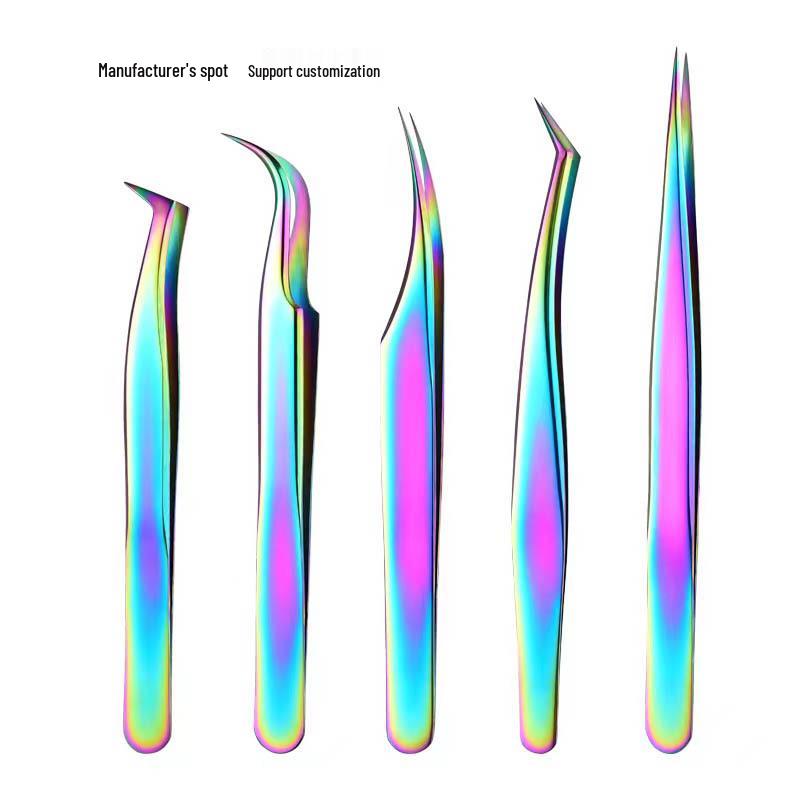 

High-Precision Titanium Gold Eyelash Extension Tweezers
