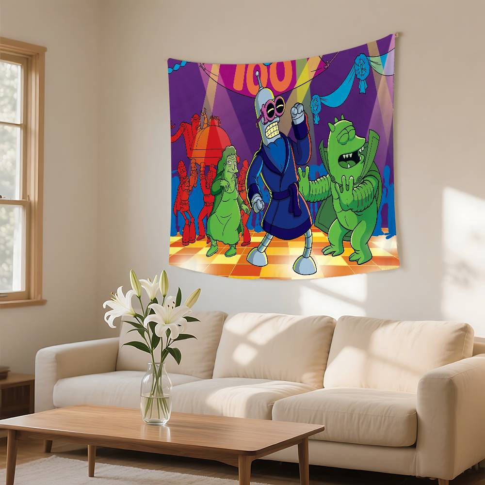 FFuturamas Tapestry Wall Hanging Tapestry Art Deco Blanket Curtain Hanging At Home Bedroom Living Room Decor