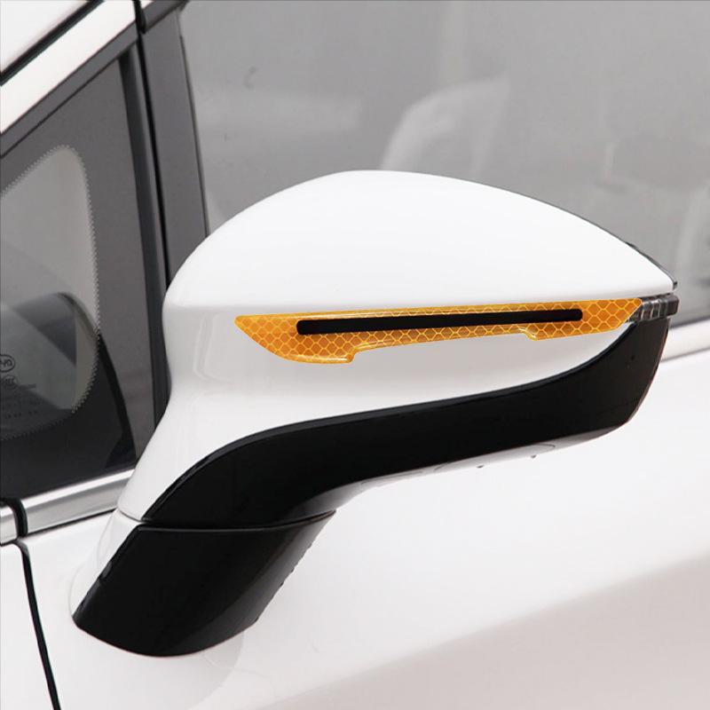 Car Side Anti-Collision Stripe - Protects Door Handle, Rearview Mirror, and Prevents Scratches. Reflective Warning Sticker for Bump Prevention.