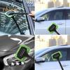 3Pcs Windshield Cleaning Wand Auto Window Cleaner Long Handle Easy To Use Portable Windshield Cleaning Tool with Reusable Cloth Pads