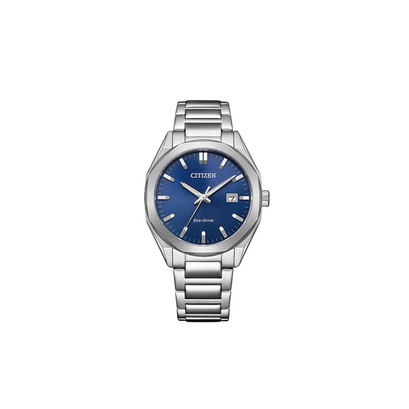 

CITIZEN Eco-Drive Series 100 Meters Waterproof Quartz Steel Strap 38mm Unisex Blue Dial BM762083L синій