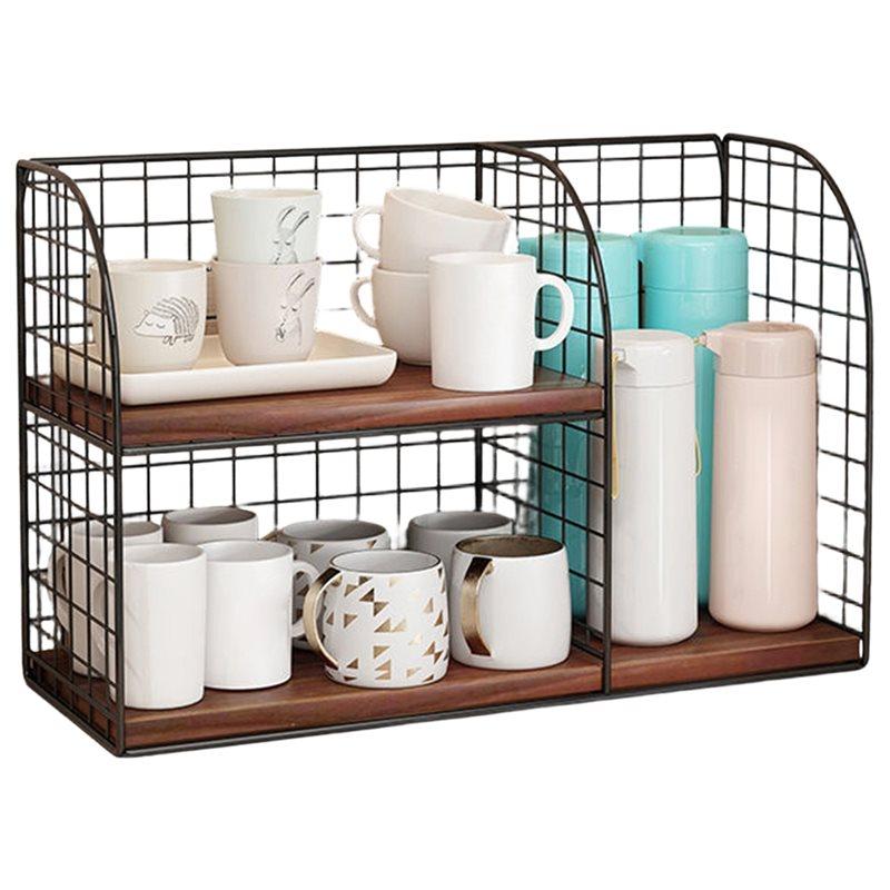 

A84E-Гостиная Обеденный стол Кофейная чашка Стойка для хранения Миска Тарелка Хранение Офисный Настольный Шкаф Органайзер Кухонные принадлежности