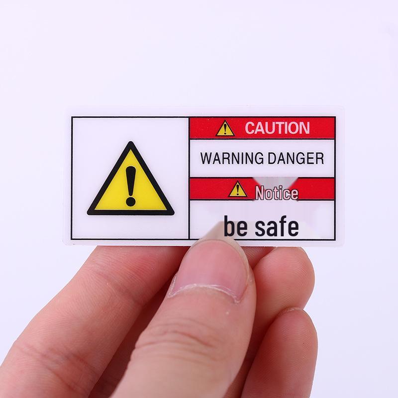PVC Electric Shock Hazard Warning Sign for Mechanical Equipment