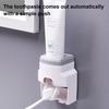 Automatic Toothpaste Dispenser Set Easy To Install Wall-Mounted Toothpaste Squeezer with Toothbrush Holder Bathroom Accessories