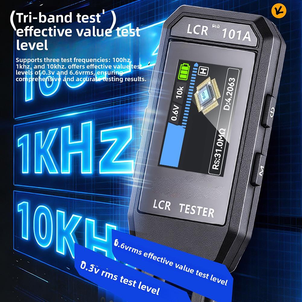 Pinceaux Testeur de Pont LCR Numérique Avec Écran Couleur de 1,14 Pouce Mesure Automatique Pour Résistance Capacité Type-C Portable
