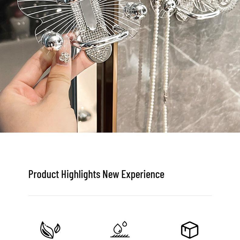 Wall-Mounted Acrylic Hair Accessory Organizer & Comb Rack