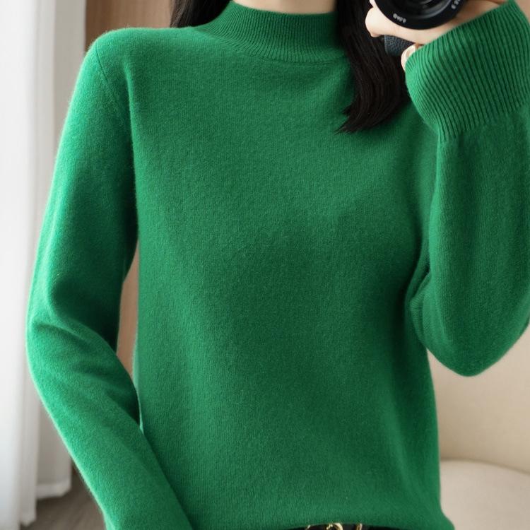 Женские модные свитера, повседневные, однотонные, с принтом, осень-зима, с длинными рукавами, полуводолазки, свитера XXL