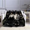 Coperta stampata retrò della band Tokio Hotel, coperta calda in flanella morbida e confortevole, biancheria da letto per casa, viaggio, regalo di compleanno