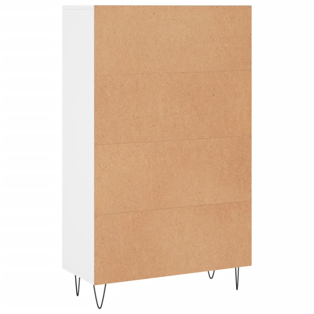 Highboard White 69.5 x 31 x 115 cm Engineered Wood