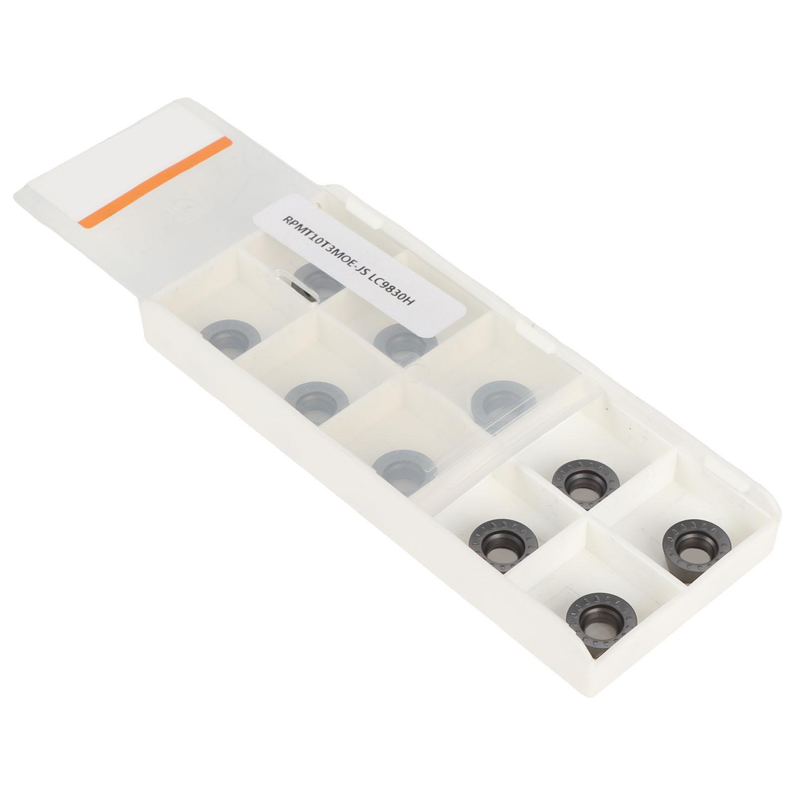 

10Pcs Turning Insert Carbide Round Blade Lathe Cutter Milling CNC Cutting Tool Set