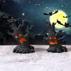 4Pcs Halloween Tree Ghostly Collectible Miniature Figurine Horror Resins Figure for Festivals Garden Landscape Ornaments