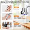 Faucet Mount Water Filtration System, LED Digital Display Faucet Tap Water Filter, NSF Certified to Reduce Chlorine Heavy Metals and Bad Taste w/13