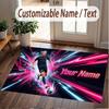 Custom Rug Erling Haaland Pattern Print Name Text Soft Non‑Slip Floor Carpet for Home Indoor Decoration