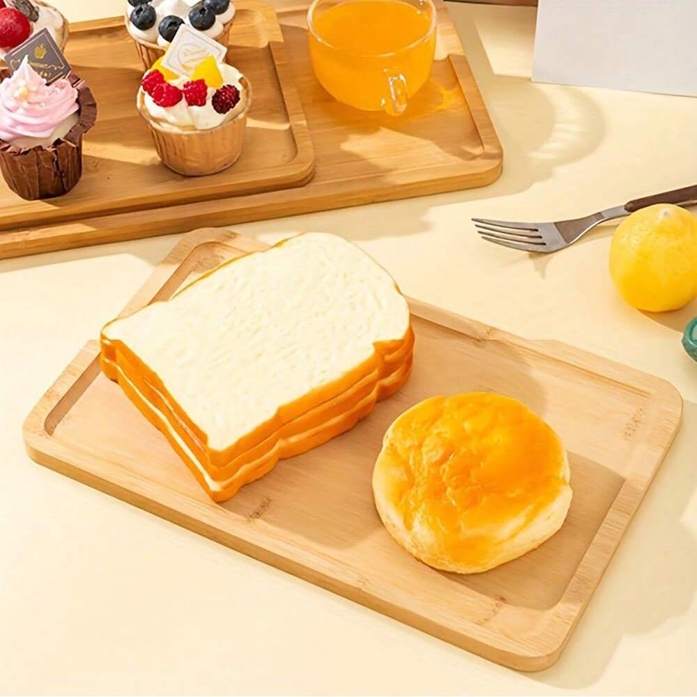 1 Pc Simple Square Wooden Tray, Thickened Restaurant Teahouse Cafe Beverage Tray for Home Kitchen