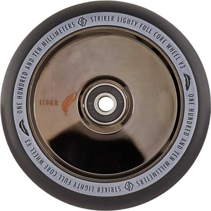 Roue Trottinette - STRIKER - Lighty Full Core V3 - Noir - 110mm - Chrome