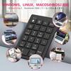 Bluetooth Wireless Numeric Keyboard with Pantograph Function, Type-C Charging, 22-Key Ultra-Thin Bluetooth Wireless Number Pad, Left-Handed or
