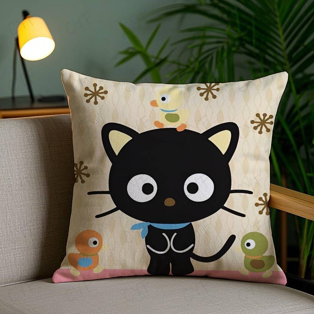 S-Sanrio C-Chococat Anime Pillow Case Safe Custom Photo Pillow, Anti-fade Brushed Fleece Cushion, Maternal & Infant Safe.